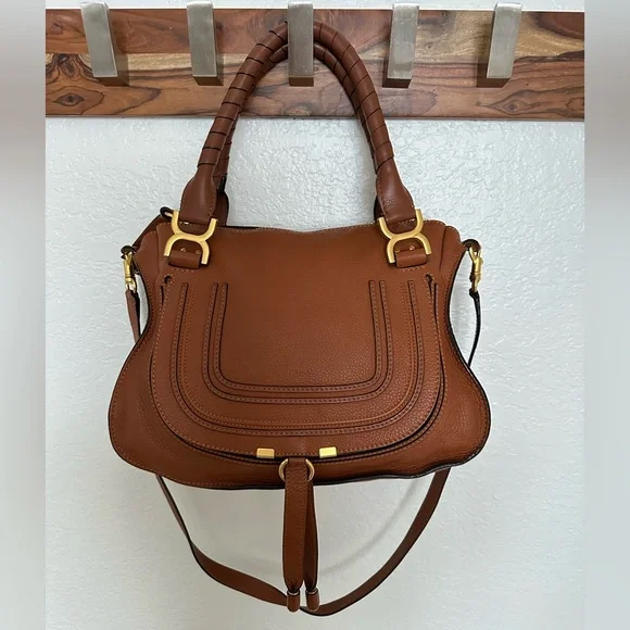 Chloe Medium Satchel in Tan - Picture 2 of 5